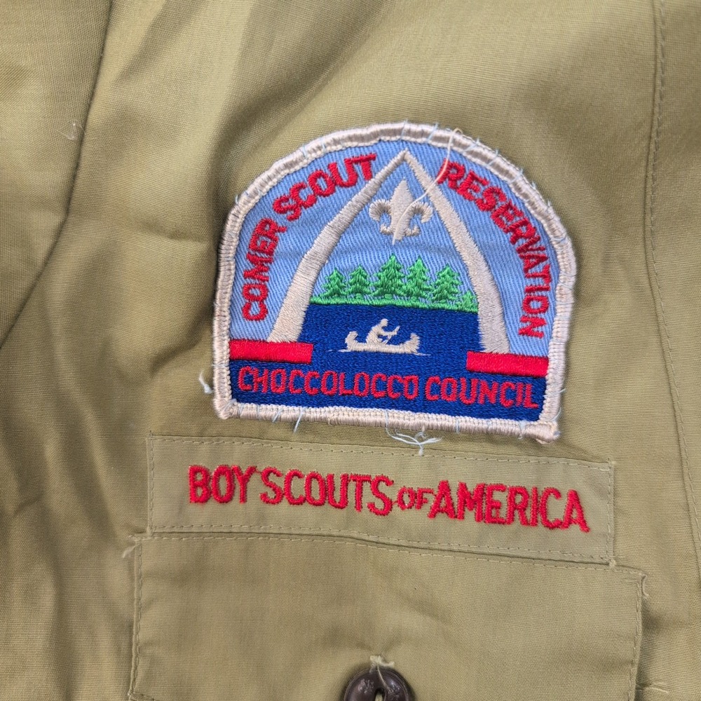 Vintage‎ Boys Scouts of America Uniform Shirt Talladega Ala Choccolocco Council - Picture 2 of 6